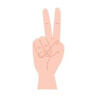 hand peace and love vector