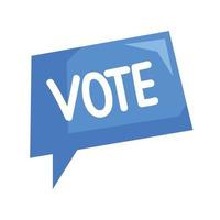 vote word in speech bubble vector