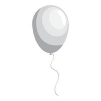 white balloon helium floating vector