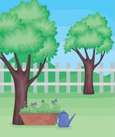 threes and fence vector