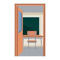 classroom outdoor view vector