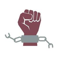 afro hand with chain vector