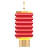 lámpara roja china colgando vector
