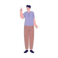 happy young man standing vector