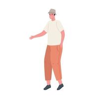 tourist man walking vector