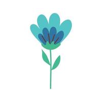 blue rose flower garden vector