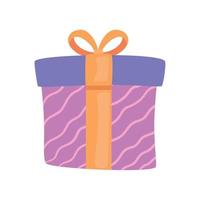 purple gift box present vector