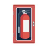 red extinguisher in case vector