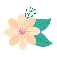 beige flower garden decoration vector