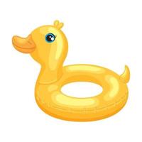 duck inflatable ring float vector