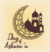 day of ashura lettering poster vector