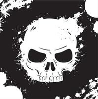 skeleton head painted vector