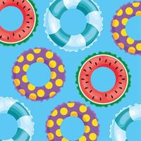 floats inflatables rings pattern vector