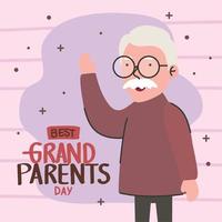 grandparents day lettering vector