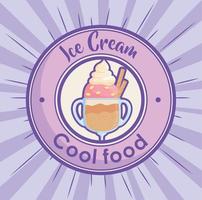 ice cream seal product vector