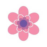 pink flower decoration vector