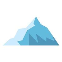 ice mountain peak vector
