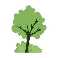 tree and brush nature vector