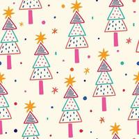 patrón de navidad papel digital de navidad. patrón de invierno estampado navideño. patrón sin costuras de navidad. patrón de árbol de navidad vector