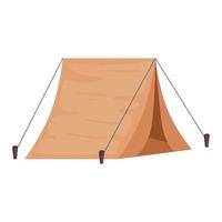 beige camping tent vector