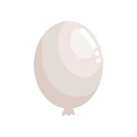 white balloon helium floating vector