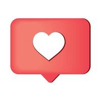 speech bubble with heart vector