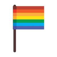 bandera lgtbi en asta vector