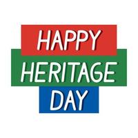 heritage day lettering vector