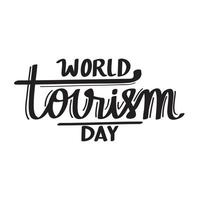 tourism day lettering vector