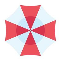 red and white umbrella vector