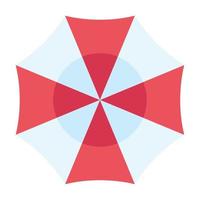 red and white umbrella vector