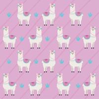 llamas perubian animals pattern vector