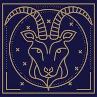 capricorn astrology zodiac symbol vector