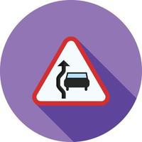 Overtake Flat Long Shadow Icon vector