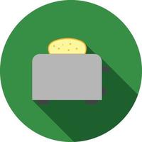 Toaster Flat Long Shadow Icon vector