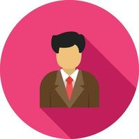 Casino Manager Flat Long Shadow Icon vector