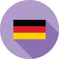 icono de sombra larga plana de alemania vector