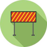 Barrier Flat Long Shadow Icon vector