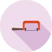 Coping Saw Flat Long Shadow Icon vector