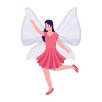 little fairy fairytale character vector