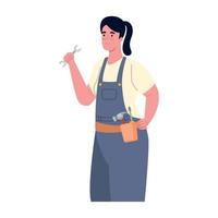 female mechanic worker vector