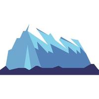 mountain with snow vector