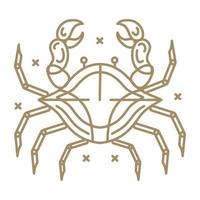 cáncer astrología signo del zodiaco vector