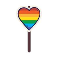 heart with lgtbi flag vector
