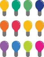 a set of lights in assorted colors vector