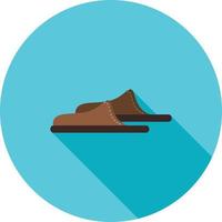 Slippers Flat Long Shadow Icon vector
