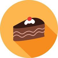 Slice of Cake I Flat Long Shadow Icon vector