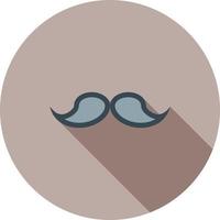 Moustache Flat Long Shadow Icon vector