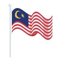 malaysia flag waving vector