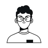 man with eyeglasses vector